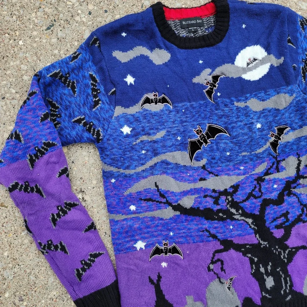 Vintage Knit Halloween Bat Sweater - Picture 5 of 9